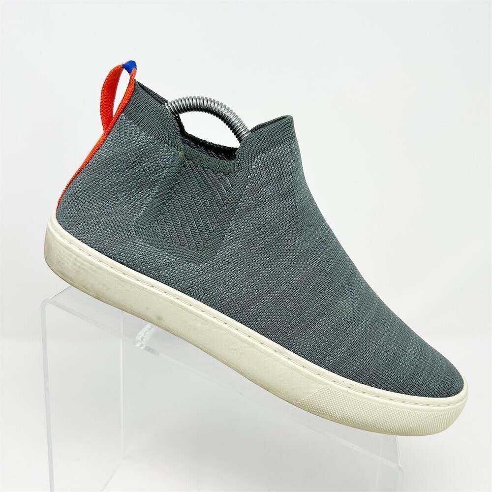 Rothy's The Chelsea Knit Slip-On Ankle Boot Sneaker Gray Fog Melange Size 9.5